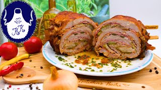 Rollbraten wie eine riesige Roulade zart amp saftig [upl. by Nosneb]