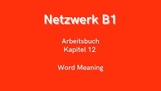 Netzwerk B1  Arbeitsbuch Kapitel 12 [upl. by Bevis306]