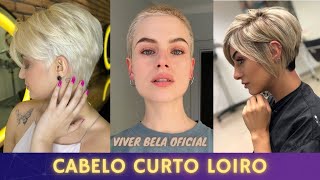 Corte de Cabelo Curto Feminino Loiro Tendência 2022 [upl. by Luapleahcim]