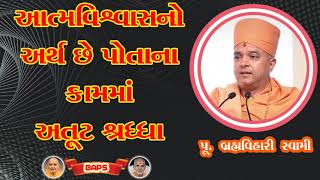 આત્મવિશ્વાસનો અર્થ છે  Brahmavihari Swami Speech  Motivational Speaker  Swaminarayan Pravchan [upl. by Neilla]