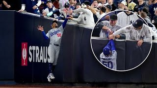 Yankees fans try to rip glove off Mookie Betts hand pry ball out [upl. by Holzman]