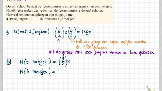 Getal en Ruimte havo D 14 A Aantallen combinaties vermenigvuldigen en optellen [upl. by Joktan]