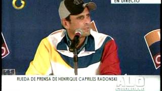 Capriles habla sobre la llamada entre él y Hugo Chávez [upl. by Niowtna]