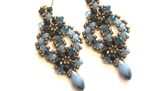 Video Tutorial  DIY  Beaded Earrings quotCharlottequot [upl. by Hendrix523]