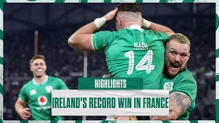 Highlights Irelands Record Win Against France [upl. by Aniratac432]