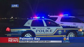 OffDuty Doral Police Officer Shot In Palmetto Bay [upl. by Wyatan]