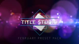 Continuum Freebie 25 New Title Studio Motion Title Presets Overview [upl. by Myra]