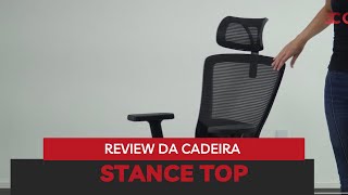 Review Cadeira de Escritório Comfy Stance Top Tela Mesh Preta Base Alumínio e Relax Avançado [upl. by Nabila]