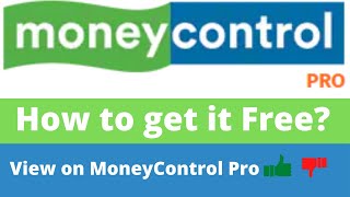 Get MoneyControl Pro Free amp Money Control Benefit [upl. by Otsuaf]