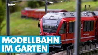 Modelleisenbahn nach besonderem Vorbild Die Rhätische Bahn im eigenen Garten [upl. by Nawuj]