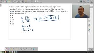 Termos da Divisão ✅ Matemática para Concursos [upl. by Airbas]