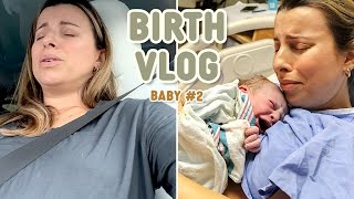 Unmedicated Natural Birth Vlog Raw amp Real We Almost Delivered on the Highway [upl. by Arotak62]