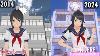 Evolución desde 20142024 Yandere Simulator [upl. by Anelat]