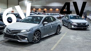 CAMRY SE 6v Vs 4v  الفـرق بين الكامري 2022 فل كامل ستة سلندر و الاربعة سلندر [upl. by Ecitnirp]