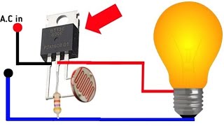 how to make 230volt bulb automatic on of using ldr very easy  bt136 ldr switch [upl. by Kcirtapnhoj]