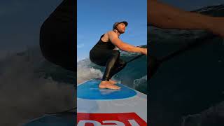 Surfing on an inflatable paddle board in Bali [upl. by Illyes]