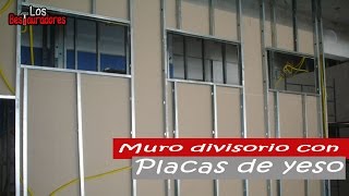 Como hacer Muro divisoriopared de tablaroca parte 1 [upl. by Sawyer683]