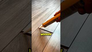 Simple Trick to Fill Wooden Floor Gaps 😱 [upl. by Adamec]