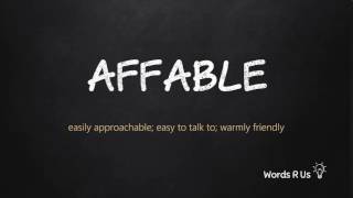 How to Pronounce AFFABLE in American English [upl. by Cannice]