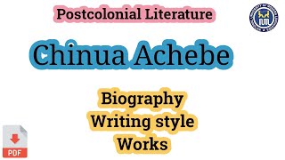 Writing style of Chinua Achebe [upl. by Amadus]