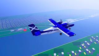 ROBLOX Airline Flight Review  Loganair  DHC6 Twin Otter  Economy Class [upl. by Wyler]