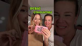 ANNEMLE DUBAİ ÇİKOLATASI DENİYORUZ 🍫 shorts dubaiçikolatası food dubaichocolate viralvideo [upl. by Story]