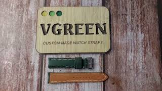 Verde Italian Babele Linen Leather Custom Curved End Watch Strap For Bremont Broadsword Bronze Watch [upl. by Odlamur]