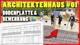 ARCHITEKTEN HAUS BAUEN 01  BEWEHRUNG amp BODENPLATTE betonieren  Home Build Solution [upl. by Elletnahc]