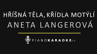 Aneta Langerová  Hříšná těla křídla motýlí  Piano Karaoke Instrumental [upl. by Janine]