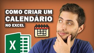 Como criar um CALENDÁRIO NO EXCEL  Passo a Passo [upl. by Anayit]