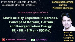 Lewis acidity Sequence in boranes Concept of Bstrain Fstrain and Reorganization energy [upl. by Ainoloppa]