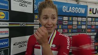 Cecilie Uttrup Ludwig  Interview at the finish  Womens Glasgow UCI World Championships 2023 [upl. by Sherurd913]