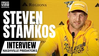 Steven Stamkos Discusses Transition to Nashville Predators Jonathan Marchessault amp Preds Potential [upl. by Jola88]