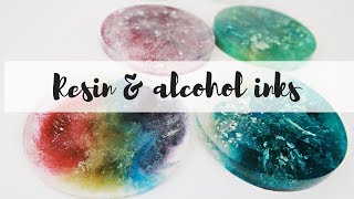 Resin and alcohol ink petri dish [upl. by Rozanne]