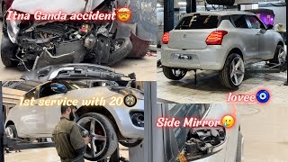 1st Service with20inch alloys😍Brake pads0 Ye love hai💕Accidentviral vlog 20inchwheels swift [upl. by Gratia]