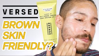 Versed Guards Up Mineral SPF Brown Skin Friendly  Review  3 Day Wear Test [upl. by Petrine]