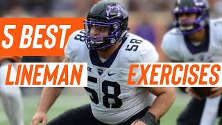 5 BEST Football Lineman Training Exercises Upper Body STRENGTH [upl. by Rajiv752]