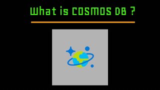 Data Series  What is Cosmos DB [upl. by Susan]