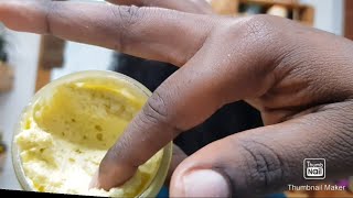 DIY Shea Butter leaving moisturizer recipe for natural hair length retention Heat protectant [upl. by Neral]