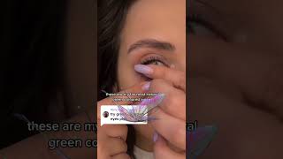 HOW TO WEAR COLORED CONTACT LENSEScontactlenses makeupartist [upl. by Xineohp]