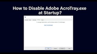 How to Disable Adobe AcroTray exe at Startup [upl. by Siberson]