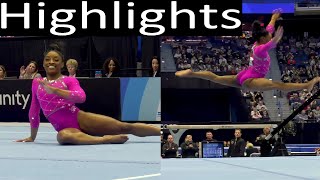 Simone Biles Slow Motion Floor Exercise FX Highlights Core Hydration Classic 2024 [upl. by Jozef512]