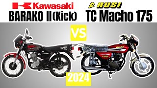 Kawasaki Barako II vs Rusi TC Macho 175  Side by Side Comparison  Specs amp Price  2024 [upl. by Ttik391]