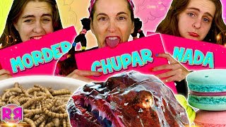 MORDER CHUPAR o NADA challenge 🤢 DESAFÍO de COMIDA 😱 Si dibujas MAL te lo COMES Reto COMER LAMER [upl. by Yretsym729]