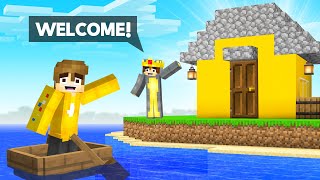 I Built CRAINER A HOUSE In NEW Squid Island Minecraft [upl. by Sirraf257]