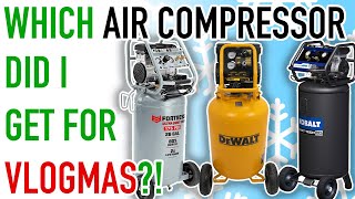 Comparing Air Compressors from Dewalt Harbor Freight and Kobalt on VLOGMAS day 2 [upl. by Nwahsd]