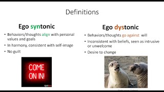 Ego syntonic vs ego dystonic with examples and ASWB exam practice questions for social workers [upl. by Nnylesor349]