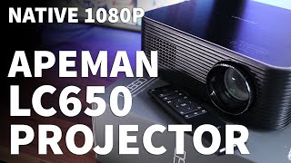 Apeman LC650 Native 1080P Video Projector  Home Theater Gaming Projector for Xbox and Playstation [upl. by Aruasor]