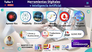 TALLER EN VIVO 1 HERRAMIENTAS DIGITALES  INTELIGENCIA ARTIFICIAL [upl. by Goldina]