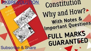 Class 11th  Chapter1 Constitution why and how Full notes पूरे marks दिलवाने की गारंटी [upl. by Toland483]